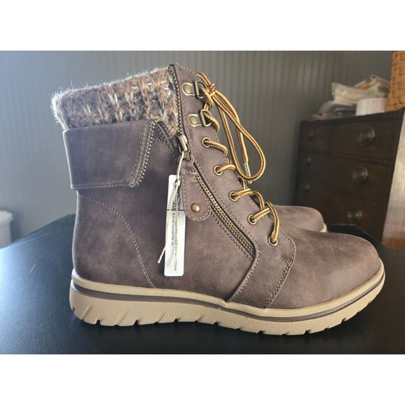 CLIFFS BY WHITE MOUNTAIN Women’s Size 9.5 WIDE Hearty Hiking Winter Boots Stone - Picture 10 of 10